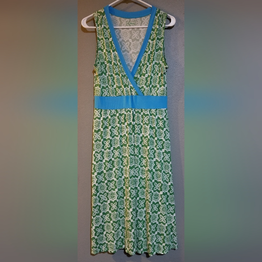 L.L. Bean Green Midi Sundress